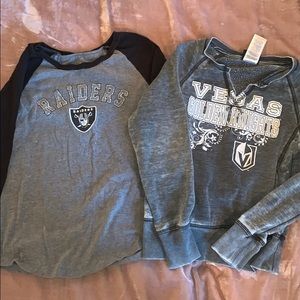 Vegas sports wardrobe!  Golden Knights +Raiders!